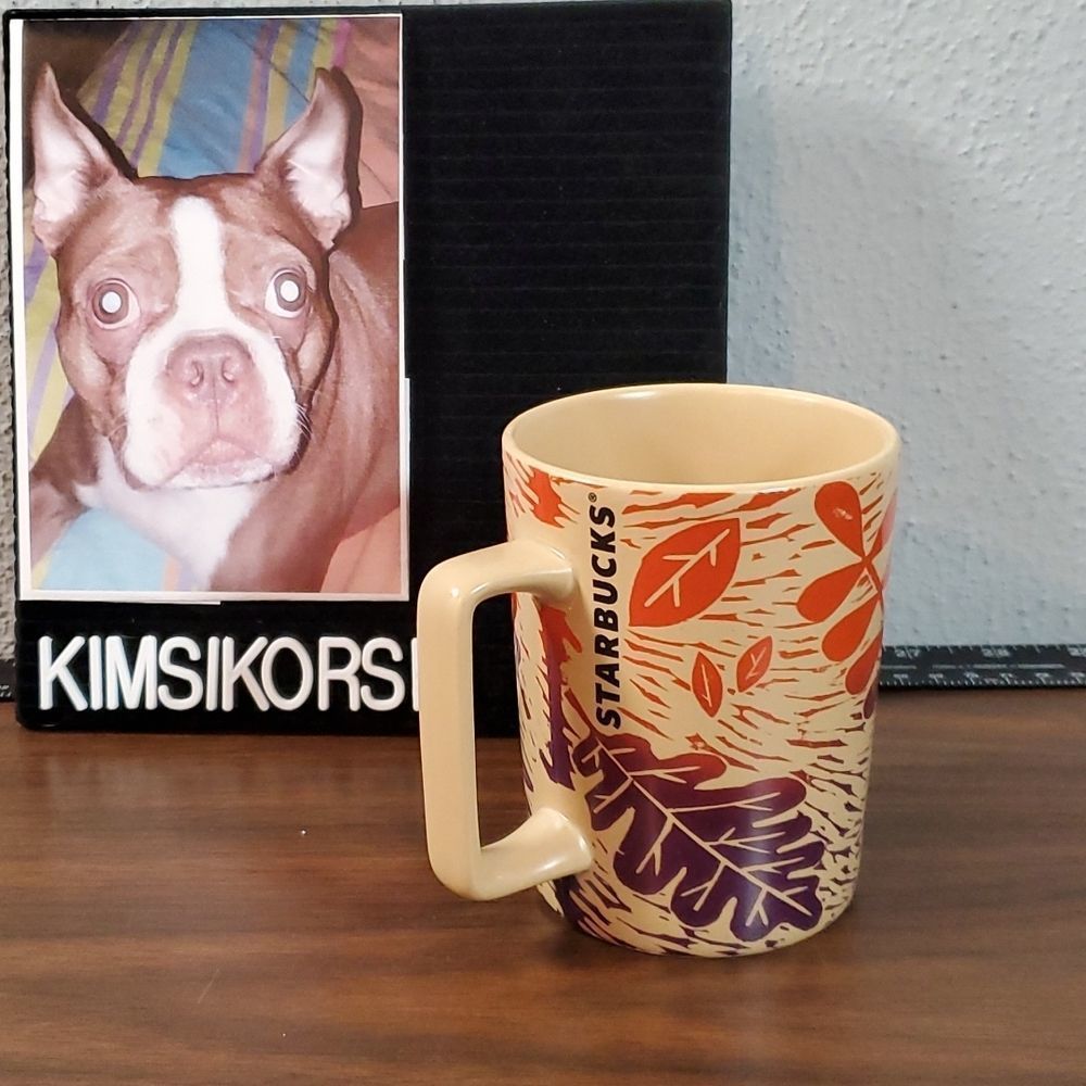 Starbucks Ombre Woodcut Autumn‎ Leaf 12oz. Mug 2017